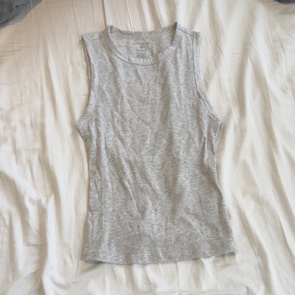 American Eagle By Payless Heather Gray Tank Top
